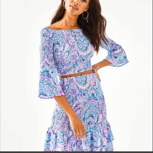 Lilly Pulitzer Blue and Purple Patterned Dress